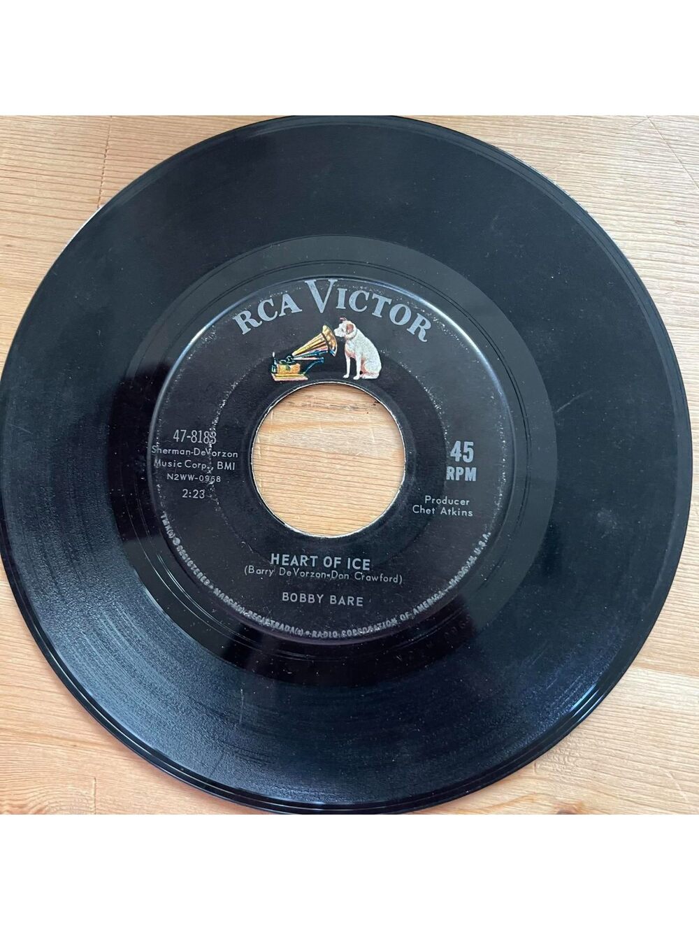 Bobby Bare - Heart of Ice/Detroit City 45rpm VG+ R20
